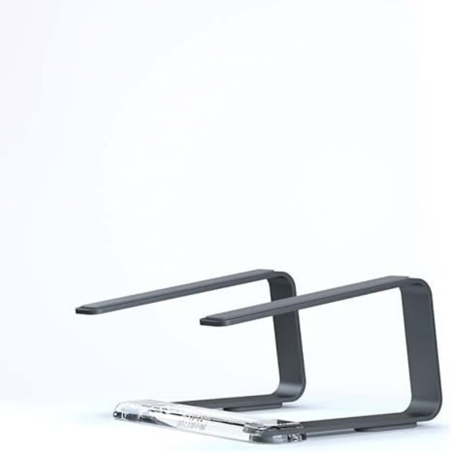 Elevator Laptop Stand - Ergonomic Computer Riser & Laptop Mount Made of Sturdy Brushed Aluminum - Supports Posture & Elevates Workspace with a Minimal Design, Space Grey Clear (2.5 Oz)