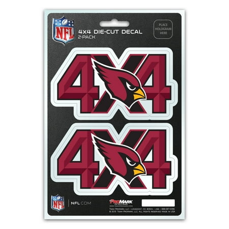 - Arizona Cardinals 4X4 Team Decal 2-Pack Set - No Size