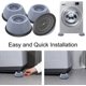 thumbnail image 5 of Almohadillas para pies para lavadora, 4 piezas, alfombrillas antivibración universales para lavadora, almohadillas/pies estabilizadores de pedestal de goma antideslizantes para lavadoras, secadoras y muebles JM MX-0134669FYD, 5 of 5