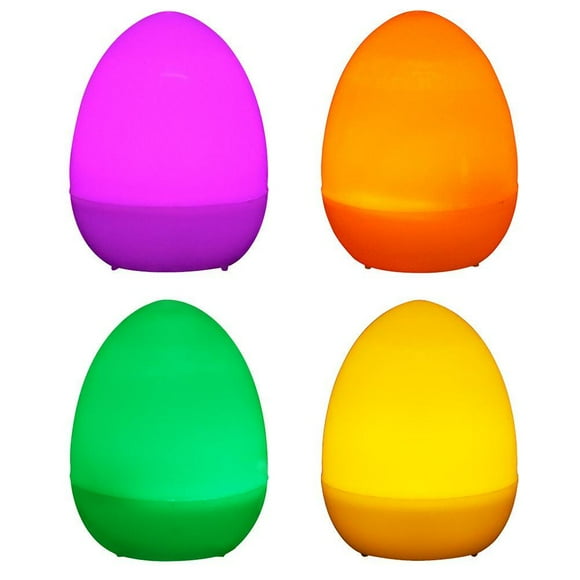 EIMELI 12 Pcs Oeufs de Pâques Simulés à Piles Décoration de Pâques Oeufs Multicolores à Éclairage LED pour Décoration de la Maison Cadeau pour Enfants