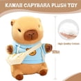 thumbnail image 3 of 10.2 inch Brown Capybara Plush Toy with 9 Pcs Clothing & Accessories - Mix & Match Dress Up Set, Super Soft Stuffed Animal for Kids Girls Boys, 3 of 6