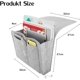 thumbnail image 2 of Saco de dormir para sofá gris - Bolsa de mesita de noche de fieltro antideslizante para libros, revistas, iPad, teléfono celular, control remoto gris, organizador de almacenamiento de cama con bolsillo colgante JM, 2 of 5