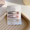 thumbnail image 2 of 3 Pcs/set Children Frosted Simplicity Hairpins For Girls Star Oval Triangle Square Hair Clips For Kids Snap Hair Clips Hairpins, 2 of 5