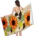 thumbnail image 3 of PHYHOO Sunflower Floral Printed Microfiber Sand Free Pool Towel Lightweight Oversized Quick Dry Absorbent Compact Travel Must Have for The Swimming, Yoga, Camping, Summer Cruise Ship E 30x60in, 3 of 8