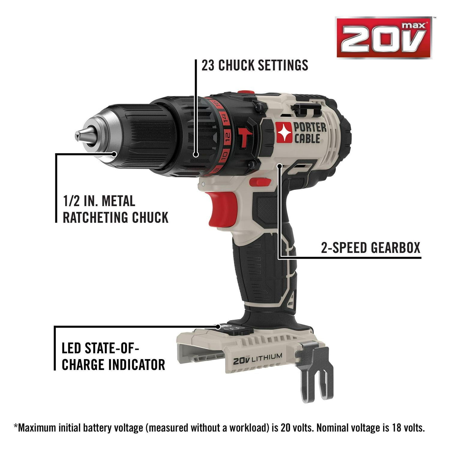 PORTER CABLE 20V Max Cordless Hammer Drill Walmart