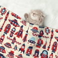 thumbnail image 2 of Yiaed Rocket Pattern Print Dog Blankets-Cat Blanket Washable for Couch Protection,Puppy Blanket, Soft Plush Reversible Throw Furniture Protector-Large, 2 of 8