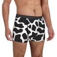 thumbnail image 5 of Men's Boxer Briefs, Black White Cow Print pattern Soft Comfy Mens Underwear Boxer Briefs Breathable With Widen Waist, 5 of 7