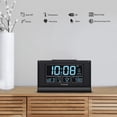thumbnail image 4 of DreamSky Despertadores para Dormitorios con Batería de Respaldo, Reloj Digital con Configuración Automática con Fecha y Día de la Semana, Temperatura, Puerto USB, DST Automático, Atenuador, 12/24H, 4 of 5