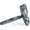 thumbnail image 6 of Cluster Butterfly Ring Baguette Cubic Zirconia Black Tone 925 Sterling Silver, Size 10, 6 of 7