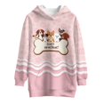 thumbnail image 4 of Xoenoiee Funny Dogs Paw Bone Print Hooded Sweatshirt Pullover Hoodie Dress for Little Big Girls, Teen Student Casual Long Sleeves Long Hoodies Sporty Shirts with Pocekt, 9-10 Years, 4 of 7