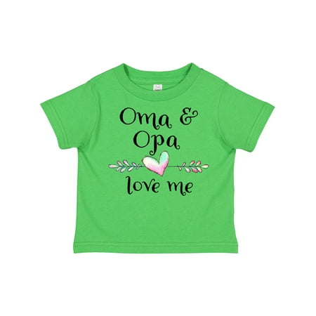 

Inktastic Oma and Opa Love Me- Heart Grandchild Gift Toddler Boy or Toddler Girl T-Shirt