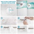 thumbnail image 2 of No Hook Shower Curtain with Built-in Rings - Country Summer Washable Waterproof Fabric Bathroom Curtains for Hotel,Rentals, 72 X 78 Inch Long , Watercolor Lake Lemon Sunflower Gold Blue, 2 of 8
