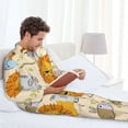 thumbnail image 6 of Fotbe Animals Pattern Long Sleeve Pajama Set for Men,Sleepwear Set,2-piece Loungewear Set,Soft PJs Comfy Nightwear with Pockets-X-Large, 6 of 7