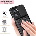 thumbnail image 4 of Sturdy Case for Oppo A77 5G with Slide Camera Window, Heavy Duty Protection Phone Cover Case with Ring Stand for Oppo A77 SJ Silver, 4 of 9