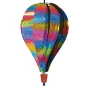 In the Breeze 1081  Rainbow Whirl 10-Panel Hot Air Balloon, Colorful Mylar Hanging Garden Spinner