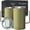 Army Green, variant on Stainless Steel 16 oz - Vacuum Insulated Coffee Mug with Handle and Lid, Large Thermal Camping Coffee Mug Cup with Durable Sliding Lid for Women - Rose