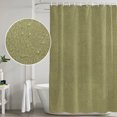 thumbnail image 6 of Solid Color Green Bathroom Shower Curtains with 12 Hooks Polyester Waterproof Shower Curtain for Stalls and Bathtubs Pure Color Modern Minimalist Art Decorative Bathroom Privacy Curtain 66x72 Inches, 6 of 6