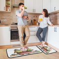 thumbnail image 6 of 2-Piece Kitchen Rugs Set Non-Slip Mats Carpet Floor for Kitchen, Bathroom (19.7"x27.6" & 19.7"x47.2") Santa Claus Holding Gifts, 6 of 7