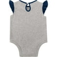 thumbnail image 3 of Girls Newborn Heather Gray Notre Dame Fighting Irish All Dolled Up Bodysuit, Skirt & Bootie Set, 3 of 6