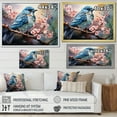 thumbnail image 4 of Designart "Avian Watercolor Halo I" Animals Bird Floater Framed Canvas Art Print, 4 of 5