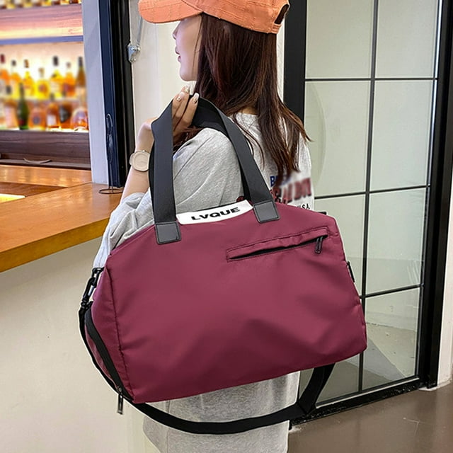 Travel Duffel Bag, Sports Tote Gym Bag With Wet & Dry Separation, Shoulder Weekender Overnight Bag, Hand-Held One-Shoulder Yoga Exercise Bag, Large Capacity