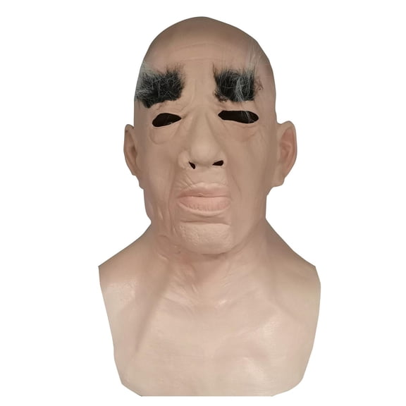 Face Mask Scary Halloween Mask Latex Old Man Full Head Cover Halloween for Masquerade Party Themed Events Halloween Party 1 Pack