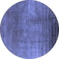 thumbnail image 1 of Ahgly Company Indoor Round Oriental Blue Traditional Area Rugs, 5' Round, 1 of 4