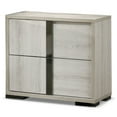 thumbnail image 3 of Furniture of America Hunnley 2-Drawer Wood Washed White Nightstand, 3 of 6