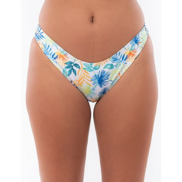 BOTTOM TRAJE DE BAÑO AZUL TURQUESA SW DAMA HOJAS S