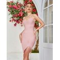 thumbnail image 4 of Women's Strap Bandage Dress Strap Mini Bodycon Wedding Guest Dresses Cocktail Club Party Formal Gowns, 4 of 8
