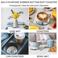 thumbnail image 5 of Fall Blue White Pumpkin Coasters Set of 2, Absorbent Coasters for Drinks, Thanksgiving Leaves Floral Plaid Coaster for Desk Coffee Table Protection, Home Decor House Warming Gifts 4", 5 of 8