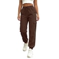thumbnail image 2 of WIZUTIZ Women's Tapered Ankle Pants Elastic Waist Drawstring Side Pockets Full Length Casual Jogger Trousers Lightweight Stretchy Soft Comfy, 2 of 6