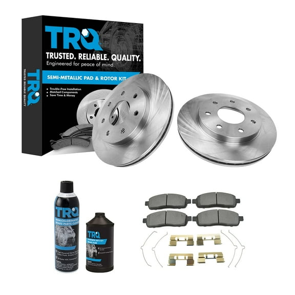 TRQ Front Premium Posi Metallic Brake Pad & Rotor Kit 7 Lug w/Chemicals BKA18129 Fits select: 2004-2008 FORD F150