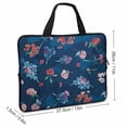 thumbnail image 2 of WERPE Flowers Blue Background Maximalism Laptop Bag Diving Fabric Carrying Bag 15inch, 2 of 5