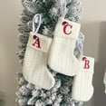 thumbnail image 3 of Xmarks Christmas Stocking with 26 Letter, Initial Embroidered Mini Cute Christmas Stockings Cotton Cord with White Super Soft Plush Cuffs Christmas Decorations, 3 of 10