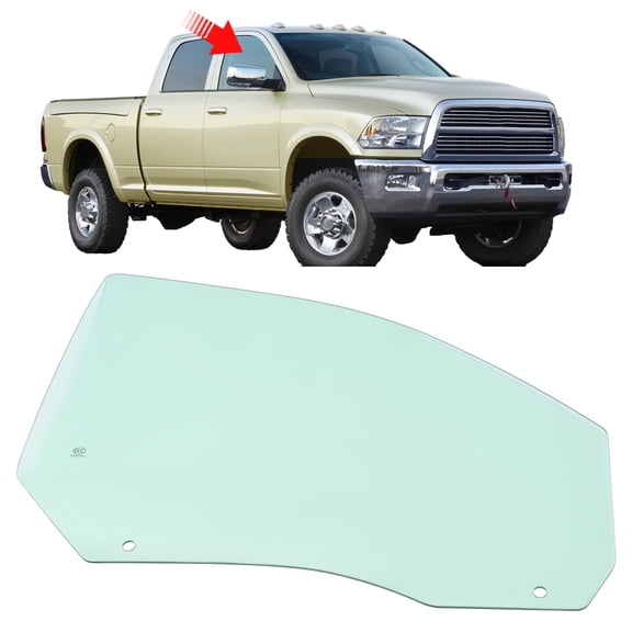 KOJEM Side Door Glass Compatible withDodge Ram 4 Door Pickup 2009-2018 1500 & 2019-2023 1500 Classic & 2010-2024 2500 3500 & 2011-2024 3500 4500 5500 Cab/Chs