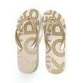 thumbnail image 7 of Michael Kors MK Logo Branded PVC Jet Set Women's Flip Flops, Cream Pale Gold, 10M, 7 of 7