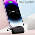 thumbnail image 4 of Kchsji Portable Charger 5000mAh with Built-in Cables, Power Bank with Dual Output Fast Charging, Lipstick Size Mini Portable Charger for Phone, Small Charging Pack for Travel Business, 4 of 8