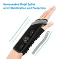 thumbnail image 4 of Wrist Support Brace for Carpal Tunnel, Night Sleep Hand Support Brace with Splints and Adjustable Knob, Wrist Brace Left Hand for Tendonitis and TFCC Tears (Black,Left), 4 of 7