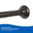 thumbnail image 2 of Kenney® Twist & Fit™ No Tools Decorative Metcalf Rust-Resistant Painted Steel Straight Tension Shower Curtain Rod, 42-72", Bronze, 2 of 10