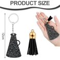 thumbnail image 3 of 40 Pcs Acrylic Cheer Megaphone Keychains with Tassel (Glitter Black), 3 of 5