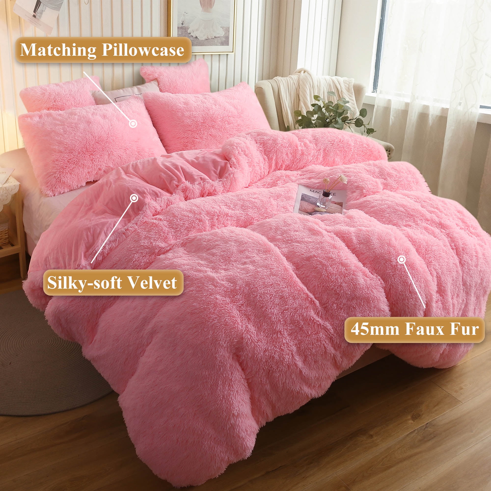 Bedding Sets Fluffy Comforter Cover Bed Set Out Faux Fur Fuzzy Duvet Luxury  Ultra Soft Plush Shaggy 221115 From Jia10, $26.41