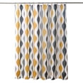 thumbnail image 5 of Mid Century Geo Shower Curtain, 72" x 72", Gold & Gray, 5 of 5