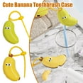 thumbnail image 4 of pulunto Banana Toothbrush Cover with Toothpaste Dispenser, Portable Toothbrush Protector *, Cute Banana Toothbrush Case, Toothbrush Head Holder for Home Travel Outdoor Camping, 4 of 8