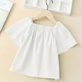 thumbnail image 3 of Fancifize Girls' Puff Sleeve Cotton Peplum Top Princess Style Summer Dressy Blouse for Special Occasions 6-16Y, 3 of 8