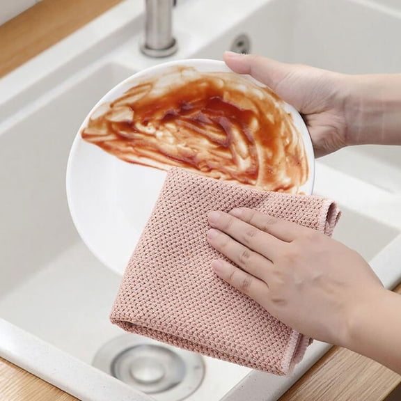 Luxshiny Microfiber Dish Towels 30x30cm Assorted Colors Kitchen Cloths 6 Pack