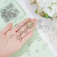 thumbnail image 3 of 120pcs Earring Making Kit Star Moon Charms Linking Pendant Earring Beading Component Connectors Links Open Bulk Earring Hooks Jump Rings for DIY Jewellery Bracelet Making Necklaces Craft, 3 of 9