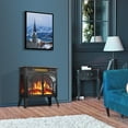 thumbnail image 3 of Electric Fireplace Heater 25" with Remote Control,Fireplace Stove Decor with Different Flame Effects and Log Set for Indoor,5 Adjustable Brightness and Heating Mode,Overheating Safe Design - Grey, 3 of 4