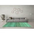 thumbnail image 3 of Ahgly Company Indoor Square Abstract Turquoise Blue Contemporary Area Rugs, 6' Square, 3 of 4