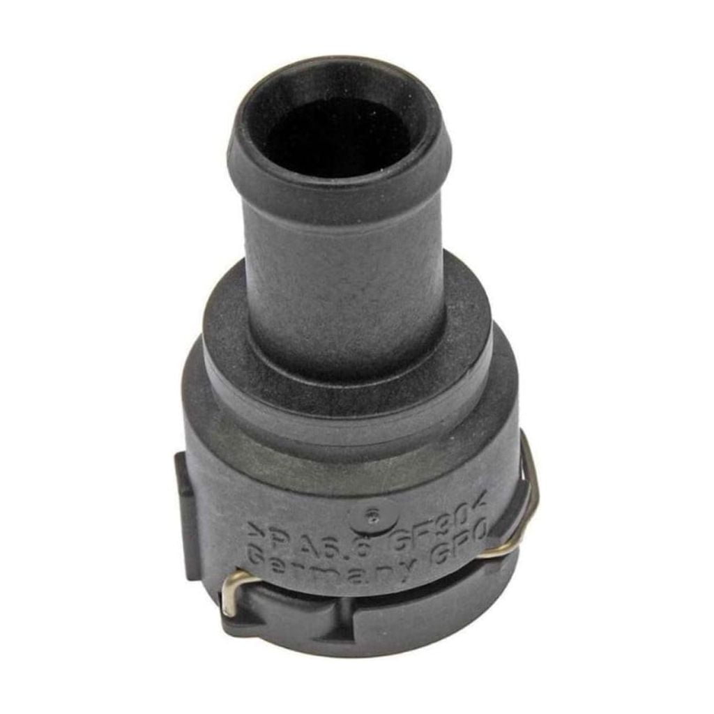 KarParts360 For Volkswagen CC 2009-2017 Coolant Hose Connector | Plastic | Black | Hose Barb Fitting Attachment End 1 | Quick Disconnect Fitting Attachment End 2 | Male End 1 Gender | 3B0122291B